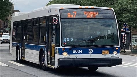 Mta New York City Bus Special 2011 Novabus Lfs 8034 On The Bx7 Bus