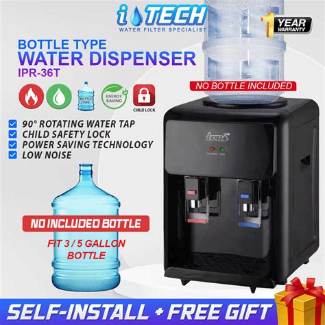 IPRO Hot Warm Hot Cold Bottle Type Tabletop Water Dispenser IPR 36T Electronic Cooling
