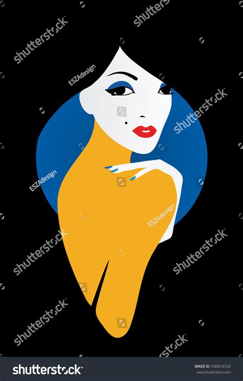 stylish beautiful model fashion design art stock vector royalty
