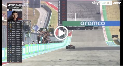 F Verstappen Beffa Hamilton E Vince Ad Austin Lultimo Giro Video