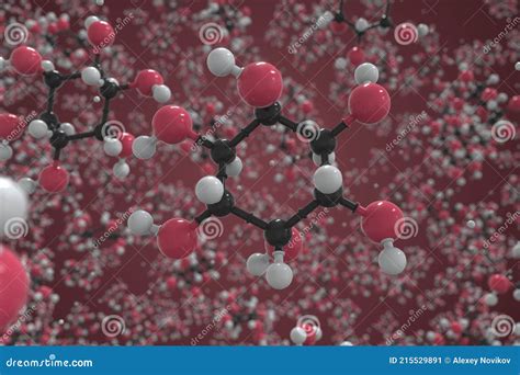 Molecule Of Inositol Ball And Stick Molecular Model Scientific 3d