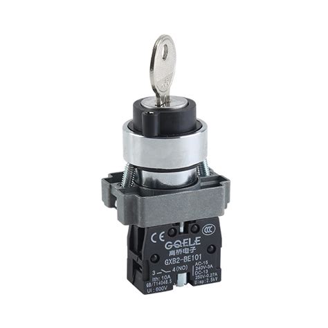 GXB4 BD2 Maintained 2 Position Black White Round Selector Switch Push