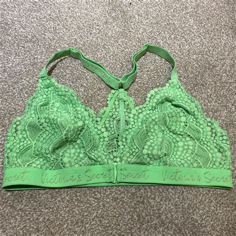 Victorias Secret Lime Green Bralette Size M Worn Depop