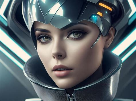 Premium Ai Image A Woman With A Futuristic Look Ai Generated