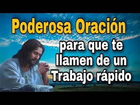 Oraci N Para Que Te Llamen De Un Trabajo R Pido Youtube