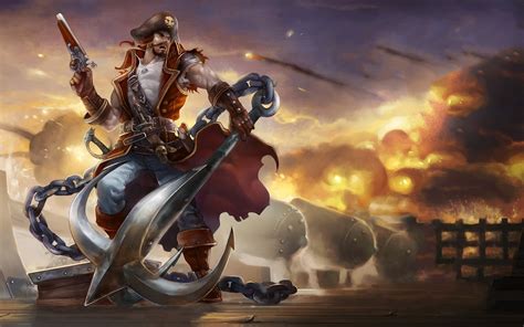 Gangplank From League Of Legends Wallpaper Pirates Digital Art