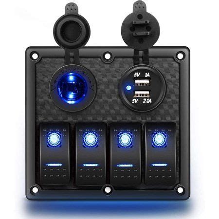 Nilight Gang Waterproof Pre Wired Switch Panel With Usb Socket And