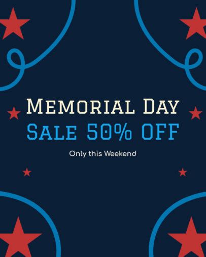 Placeit Instagram Post Maker To Promote A Big Discount Memorial Day Sale