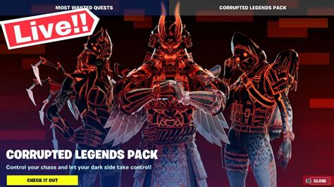 🔴 Corrupted Legends Pack Fortnite Item Shop Today Live Fortnite Battle Royale Youtube