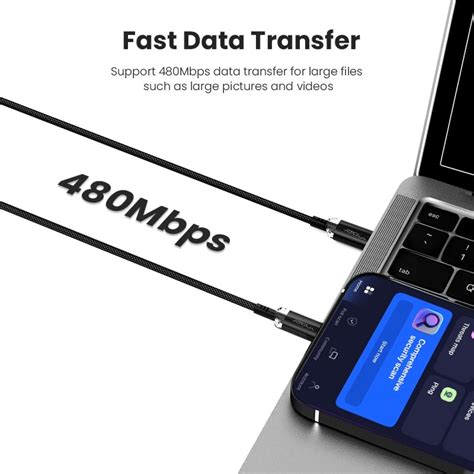 Vyvylabs Crystal Series Fast Charging Data Cable Type C To Type C 60W