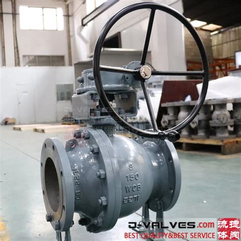 Api Carbon Steel Trunnion Mounted Fixed Flanged Ball Valve With Worm