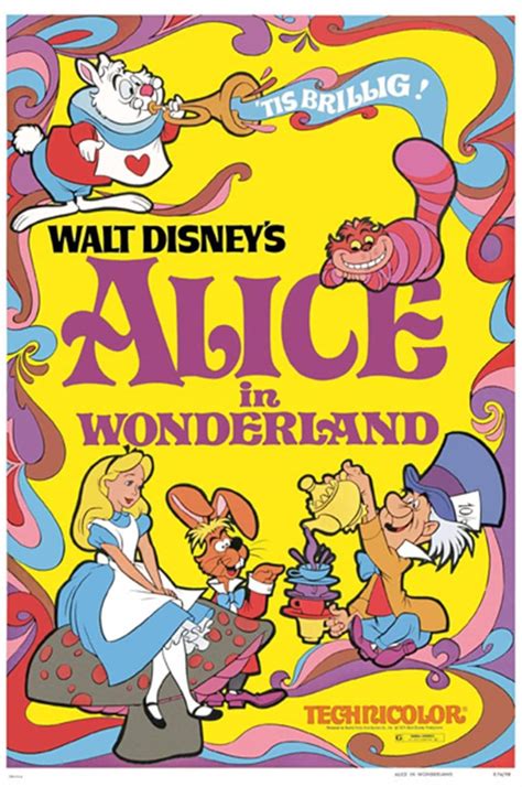 Alice in Wonderland 1951 Walt Disney Cartoon Movie Poster Reprint 18x12 Inches Approx. - Etsy