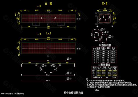 桥台台帽钢筋构造cad图纸装饰装修素材免费下载图片编号4761967 六图网