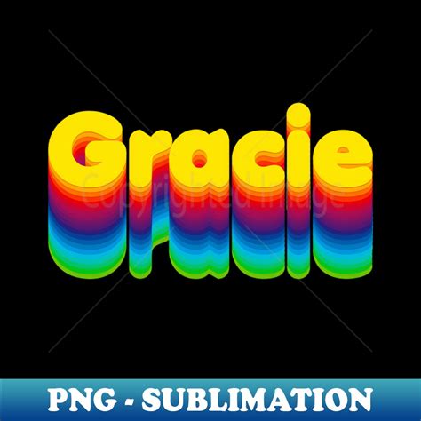 Rainbow Layers Gracie Name Label PNG Sublimation Digital D Inspire