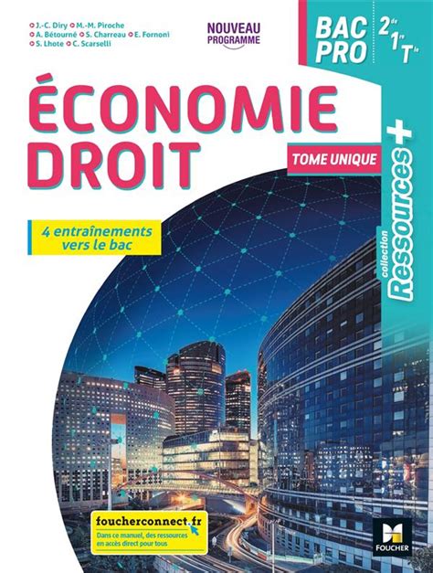 Ressources Plus Economie Droit De Re Tle Bac Pro Ed Livre