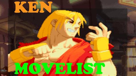 Street Fighter Alpha 2 Ken Move List Youtube