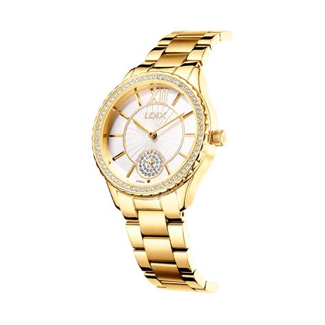 Reloj Dama L Dorado Con Tablero Blanco Relojes Loix