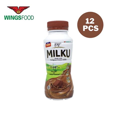 Jual Milku Susu UHT Cokelat Premium Botol 12x200ml Shopee Indonesia