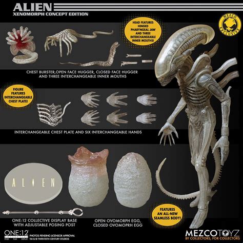 xenomorph action figure recreates original alien design  clear head