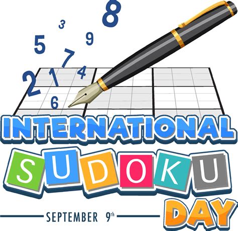 International Sudoku Day Poster Template 10519451 Vector Art At Vecteezy