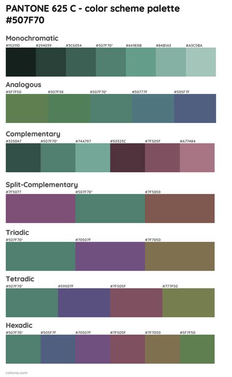 Pantone 625 C Color Palettes And Color Scheme Combinations