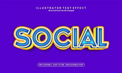 Premium Vector Modern Text Effect Design Social