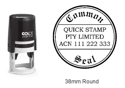 Mm Round Common Seal Self Inking Stamp With Black Ink Pad Quick Ezy