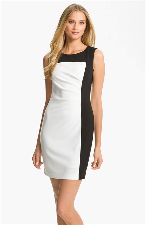 Calvin Klein Colorblock Ponte Sheath Dress Nordstrom