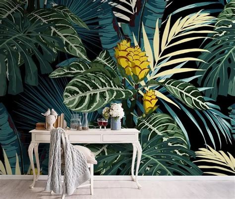 Wall Mural Peel And Stick Wallpaper Exotic Jungle Nr U Uwalls