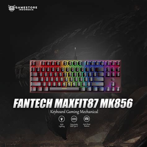 Fantech MAXFIT87 MK856 TKL Mechanical Gaming Keyboard Shopee Malaysia