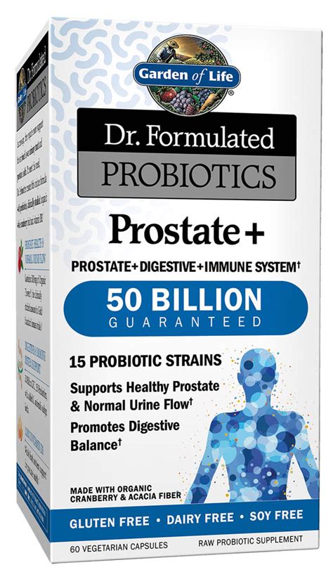 Garden Of Life Dr Formulated Probiotics Prostate 50 Billion 60 Vegetarian Capsules