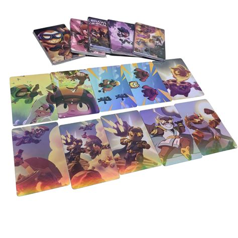 Brawl Stars 10pcs Brawl Stars Collect Paper Cards Rainbow Plain