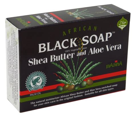 Madina African Black Soap With Shea Butter And Aloe Vera 100 Vegetable