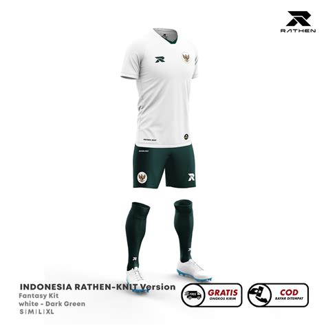 Jual Jersey Timnas Indonesia Putih Rathen Knit Version Shopee Indonesia