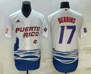 Men S Puerto Rico Baseball 17 Jose Berrios 2023 White World Baseball