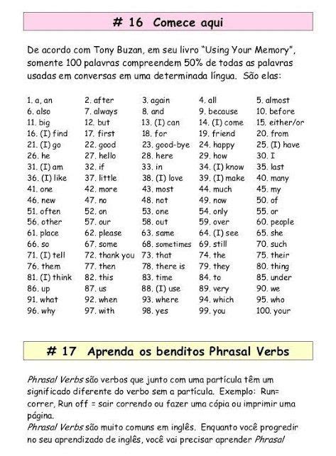 Palavras Mais Usadas Em Ingl S L Dicas De Ingl S English Tips
