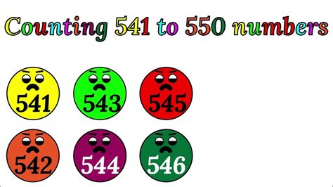 Counting 541 To 550 Numbers For Kids Youtube