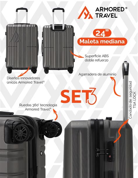 Maletas De Viaje Rígidas Kit 3 Piezas 28 24 20 Set Setox Carry