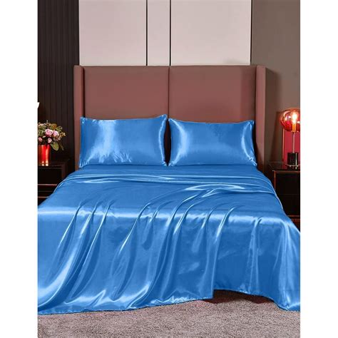 Cloud Fino Silk Satin Sheet Set 6 Piece Sheet Set Short Queen Size