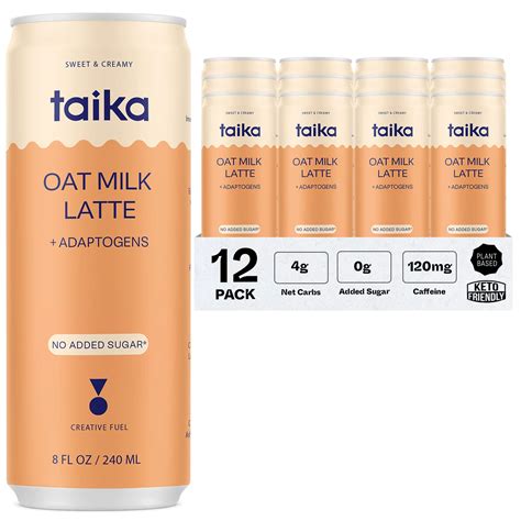 Buy Taika Oat Milk Latte Creamy Mushroom Coffee W Ashwagandha Lions