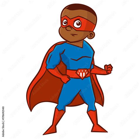 Superhero Boy Cartoon Character Stock Vector Adobe Stock