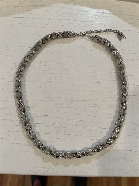 Vintage Mesh Silver Toned Choker Necklace Whiting A Gem