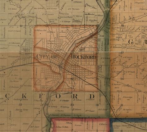 Winnebago County Illinois 1859 Old Wall Map Reprint With - Etsy