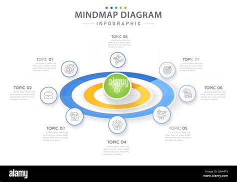 Plantilla Infográfica Para Empresas 8 Pasos Diagrama Moderno Del Mapa