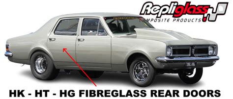 HOLDEN HK HT HG SEDAN REAR FIBREGLASS DRAG RACE DOORS LIGHT WEIGHT