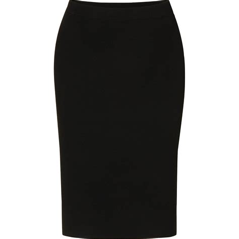 Uniqlo Black Milano Rib Skirt Lyst