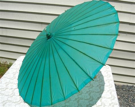 Green Japanese Paper Umbrella Handmade Etsy