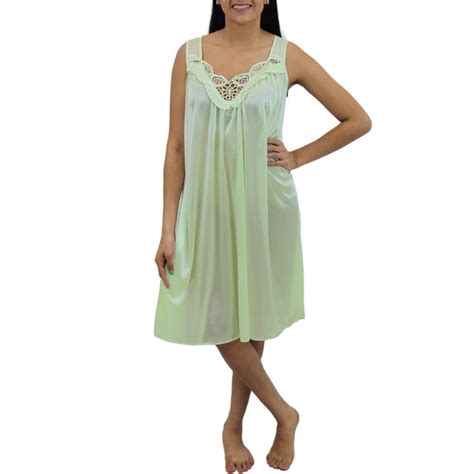 Venice Womens Silky Looking Embroidered Nightgown 06 Xx Large