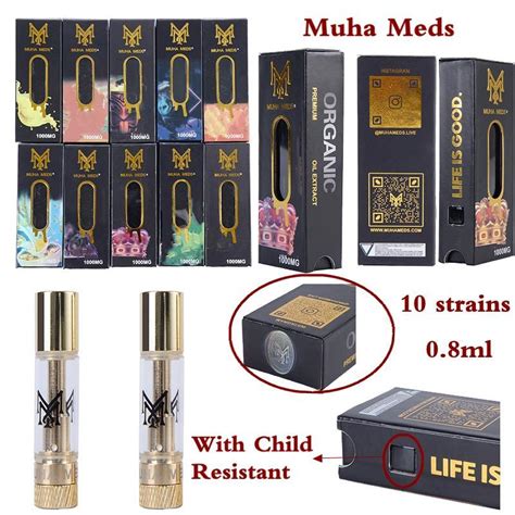 Newest Muha Med Packaging Empty Vape Cartridge Live Resin Vape Cart 0