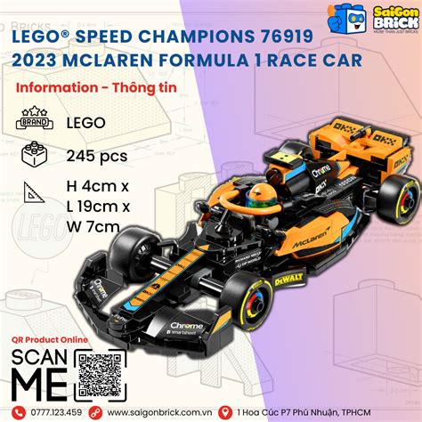 Lego Speed Champions Mclaren Formula Race Car Pcs